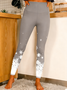 Snowflake Gradient Christmas Regular Fit Leggings Yoga Leggings