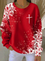 Women Christmas Crew Neck Long Sleeve Casual Holiday Spring/Fall Sweatshirt