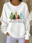 Women Christmas Crew Neck Long Sleeve Casual Daily Spring/Fall Sweatshirt