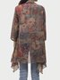 Brown Tribal Holiday Overcoat