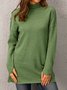 Turtleneck Knitted Long Sleeve Sweaters Plus Size Pullovers Jumpers