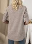 Long Sleeve Solid Cotton-Blend T-shirt