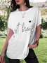 Casual Letter Printed Short Sleeve T-Shirts