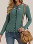 Embroidered Long Sleeve Casual Knitwear Sweater coat Cardigans