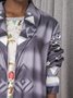 Geometric Long Sleeve Coats Cardigan