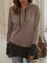 Hooded Asymmetric Casual Shirts & Tops