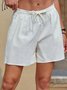 Casual Lace-Up Shorts