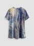 Marble Grain Loosen Shirt & Top
