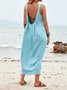 Large backless comfortable casual dress