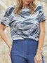 Cotton Blends Geometric Casual Shirts & Tops
