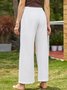 Women's Sweet Solid Daily Pants