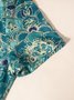 Vintage Cotton-Blend Short Sleeve Knitting Dress