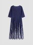 Loosen V Neck Casual Knitting Dress