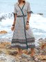 Tribal Short Sleeve Weaving Dress