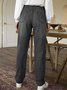 Casual vintage drawstring denim trousers