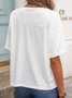 Cotton Plain Short Sleeve T-T-shirt