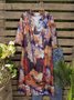 Casual personality printed womens long dress