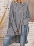 Oversize Long Sleeve Melange Hoodie Cloak Shirts & Tops