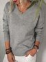 Women Casual Plus Size Tops Tunic V Neck Sweater