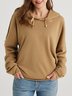 Women Plain Hoodie Regular Casual Sweatshirt