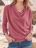 Casual Top Tunic Cowl Neck Sweater