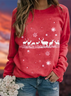 Pink Cotton-Blend Holiday Christmas Shirts & Tops