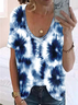 Tie-Dye Casual Short Sleeve T-Shirts & Tops