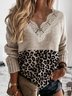 Knitted Casual Long Sleeve V Neck Sweater