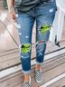 Grinch Ripped Jeans