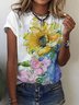 Floral Casual Short Sleeve T-shirt