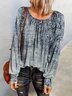 Tribal Round Neck Shift Casual Shirt & Top