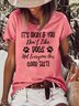 Funny Dog Lover Letter Short Sleeve Top