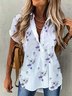 Butterfly Loosen Buttoned Casual Long Sleeve Tops