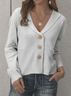 Beige Cotton-Blend Casual Sweater
