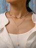 Vintage Y-Shaped Double Shell Pendant Necklace