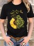 Sunflower Loosen Crew Neck T-Shirt