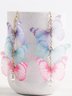 Vintage Style Faux Color Butterfly Crystal Drop Earrings