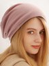 Casual Versatile Striped Textured Pullover Hat Daily Matching