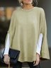 Casual Knitted Fall Solid Knitwear