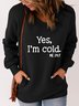 Casual Text Letters Autumn Polyester Daily Loose Long sleeve H-Line Regular Size Sweatshirt for Women