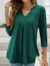 V Neck Loose Casual Top