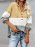 Geometric Casual Autumn Hoodie Micro-Elasticity Long sleeve Cotton-Blend Regular H-Line Sweatshirts for Women
