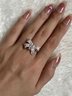 Banquet Party Diamond Bow Delicate Open Ring Valentine's Day Wedding Rings