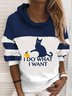 Casual Text Letters Autumn Hoodie No Elasticity Long sleeve Regular H-Line Regular Size Sweatshirts for Women