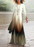 Women's Regular Fit Ombre Cotton-Blend Dress