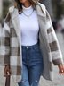 Women's Hoodie Plaid Jacket Contemporary Casual Daily Street