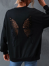 Butterfly Loose Casual Crew Neck  Sweatshirt