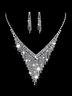 Banquet Party Fringe Diamond Necklace and Earrings Set