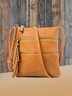 Multi-function Pocket Double Zip Shoulder Messenger Bag