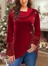 Valentine's Day Loose Asymmetrical Christmas Casual Top